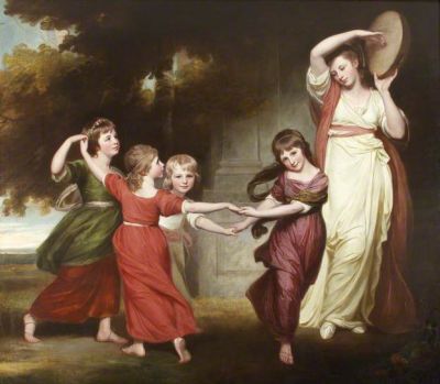 Lady Anne Leveson-Gower (with the tambourine) by George Romney