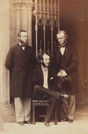 Francis Charles Hastings Russell, 9th Duke of Bedford; Sir Robert Nigel Fitzhardinge Kingscote; George William John Repton, by Camille Silvy, NPG Ax50350