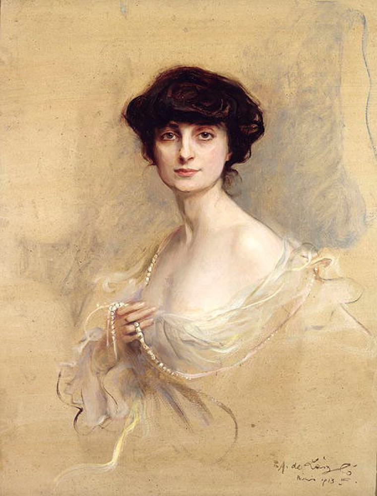 Comtesse Anna de Noailles, née princesse Anna Bibesco-Bassaraba de Brancovan, 1913, by Philip de László  (1869–1937)