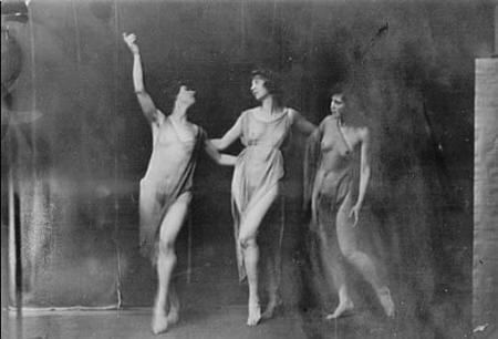 HistoricalFindings Photo: Elsie Dufour Dancers,Nudes,Fabric,Women,Performers,Poses,Arnold Genthe,1918