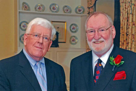 Novelist Edward O. Phillips, left, with his partner, Kenneth Woodman, at a party in 2008.