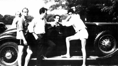 Photograph of the artist and friends circa 1950