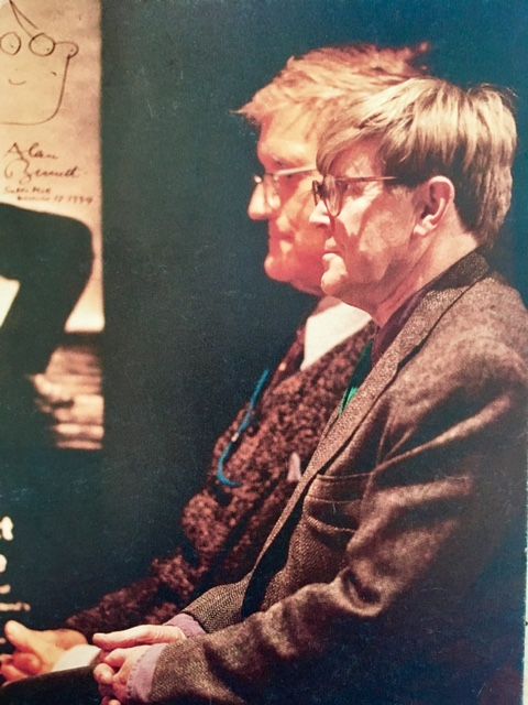 David Hockney and Alan Bennett | David hockney, Portrait, Hockney