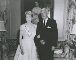 Marjorie Merriweather Post and Herbert May on their wedding day, 1957, ABC News via YouTube
