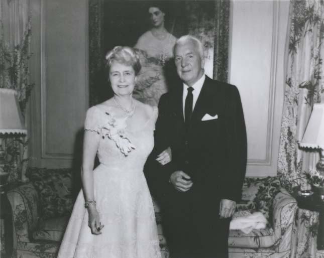  Marjorie Merriweather Post and Herbert May on their wedding day, 1957, ABC News via YouTube