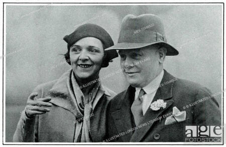 Stock Photo: A famous stage favourite and her fiancé: Miss Norah Blaney and Mr Basil Hughes.