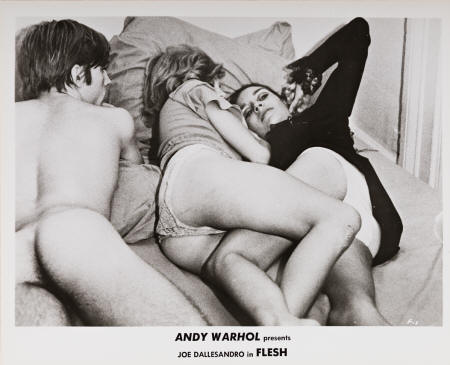 (ANDY WARHOL & PAUL MORRISSEY) A group of 9 film stills from Warhols experimental film Flesh, featuring Joe Dallesandro.