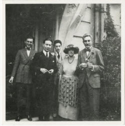 Pierre de Lacretelle, Paul Morand, Jean Cocteau, la comtesse et le comte Etienne de Beaumont