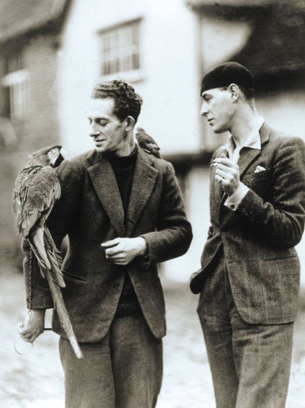 Cedric Morris and Lett Haines with Rubio the Macaw. Picture: TATE ARCHIVE |  Morris, Work pictures, Maggi hambling