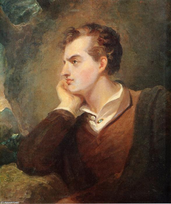 Lord Byron, 1826 di Thomas Sully (1783-1872, United Kingdom) | Riproduzioni  Di Quadri Thomas Sully | WahooArt.com