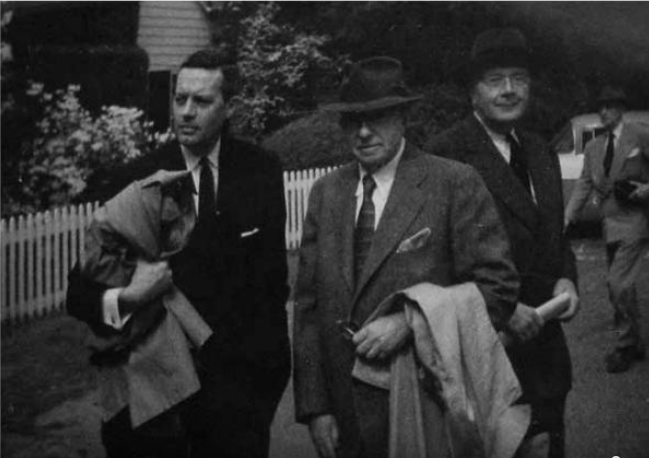 L to R: Francis L. Berkeley Jr, Henry F. Dupont and J. Gilman D'Arcy Paul in Charleston, 1956