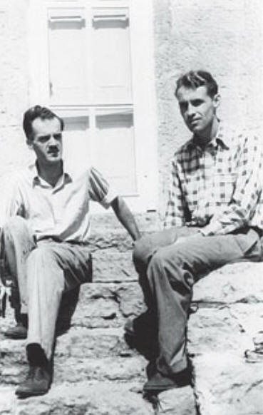 Most reporters described Bob Neal (left) and Edgar Hellum as young men and partners who lived in the same building, rather than business partners. MINERAL POINT LIBRARY ARCHIVES