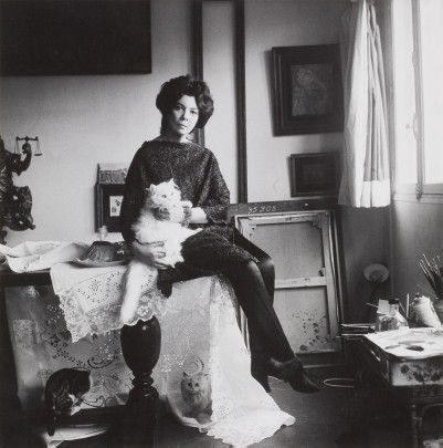 Leonor Fini in her studio rue de La Vrillière, Paris, 1961, photography by Cecil Beaton