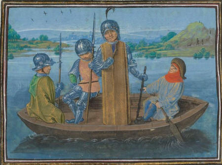 Robert de Vere fleeing Radcot Bridge.jpg