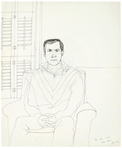 David Hockney | Portrait of Jack Larson (1967) | MutualArt