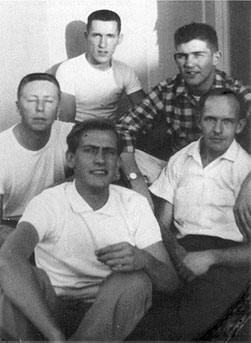 Mattachinos (clockwise from lower right): Bob Hull, Jim Gruber, Chuck Rowland, Konrad Stevens, unknown.