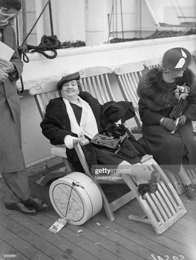 Astrologer Nella Webb reclining on a deckchair on board liner... News Photo  - Getty Images